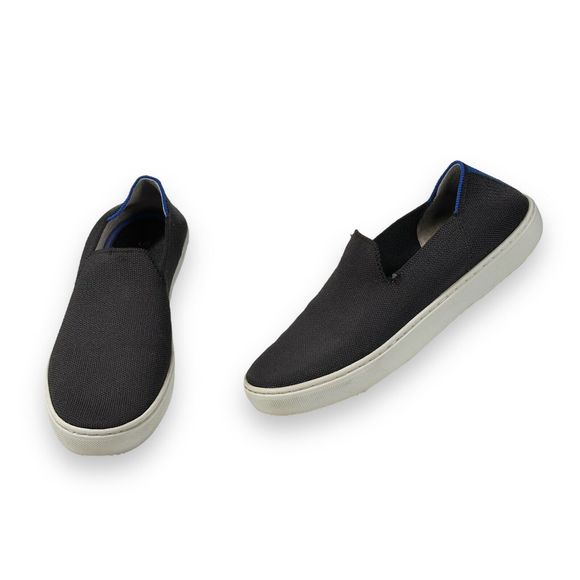 Rothy's Women's The Original Slip On Sneaker Solid Black Textile Shoe Size 7.5 - Picture 1 of 16